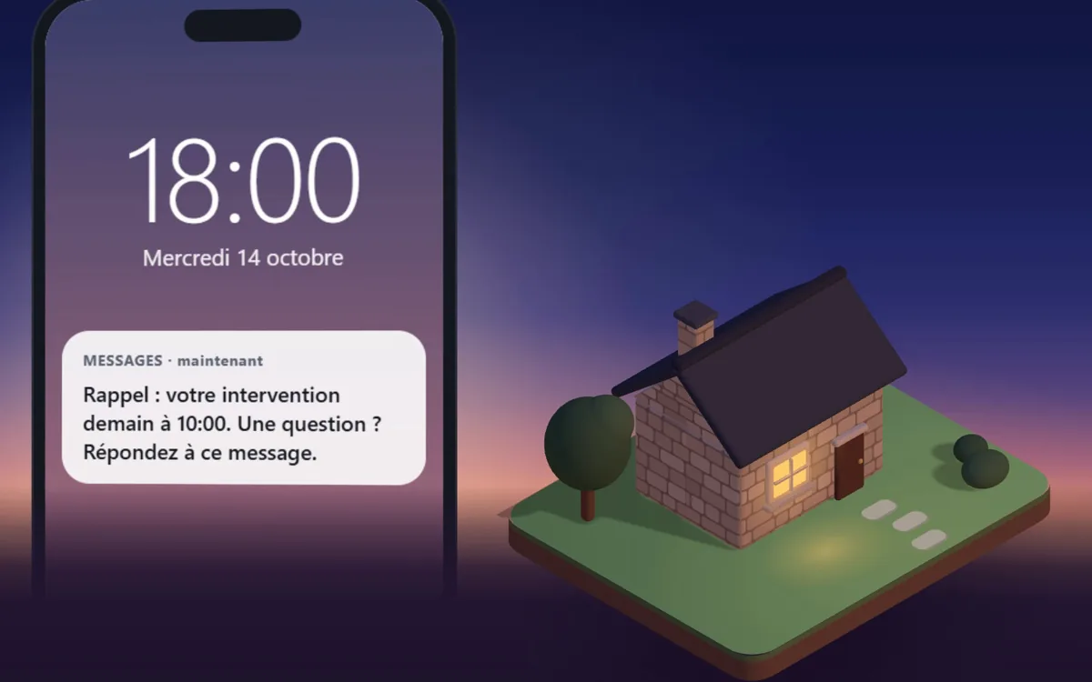 Le SMS de rappel reçu la veille à 18 h par le client